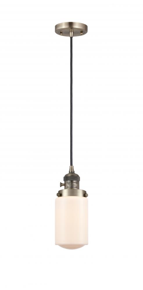 Dover - 1 Light - 5 inch - Antique Brass - Cord hung - Mini Pendant