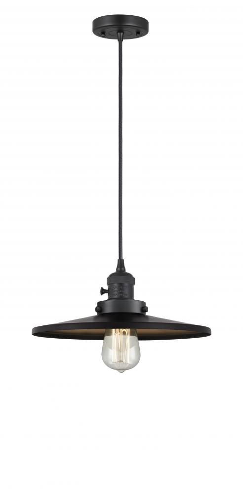 Appalachian - 1 Light - 12 inch - Matte Black - Cord hung - Mini Pendant