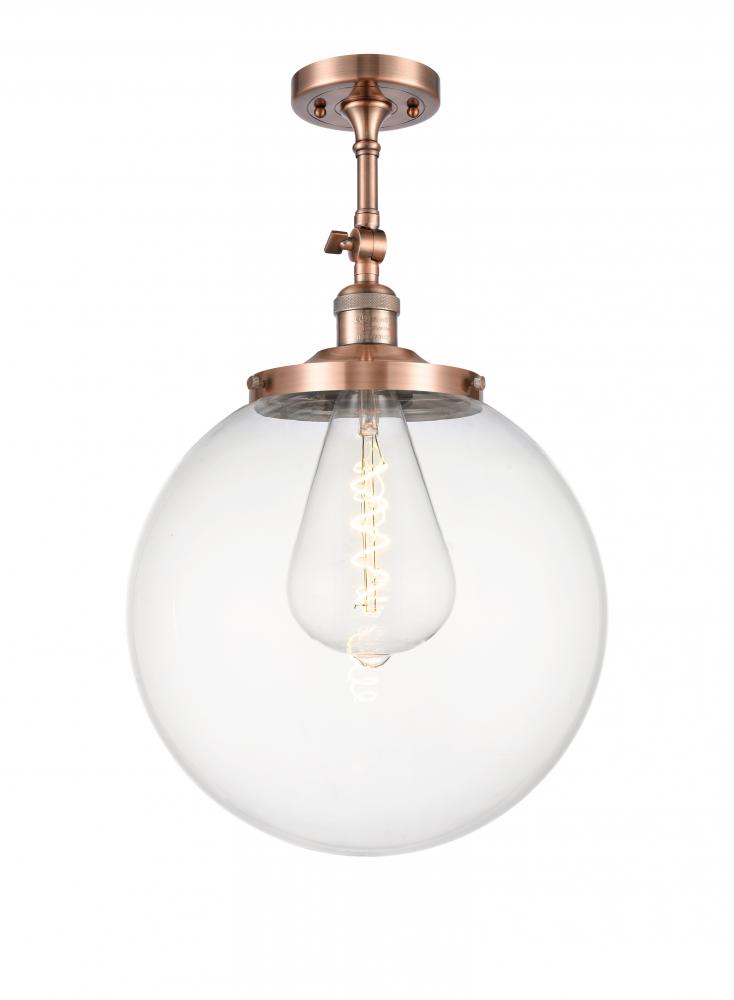 Beacon - 1 Light - 14 inch - Antique Copper - Semi-Flush Mount