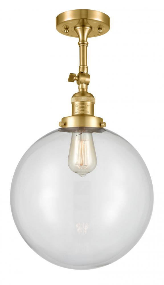 Beacon - 1 Light - 12 inch - Satin Gold - Semi-Flush Mount