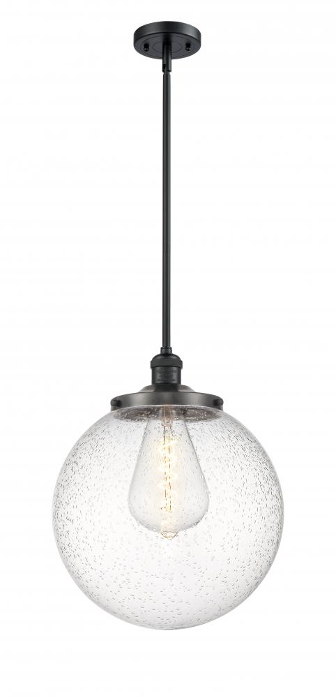 Beacon - 1 Light - 14 inch - Matte Black - Stem Hung - Pendant