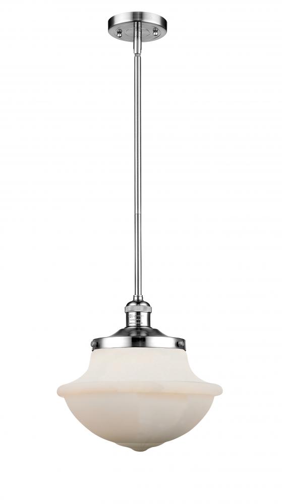 Oxford - 1 Light - 12 inch - Polished Chrome - Stem Hung - Mini Pendant