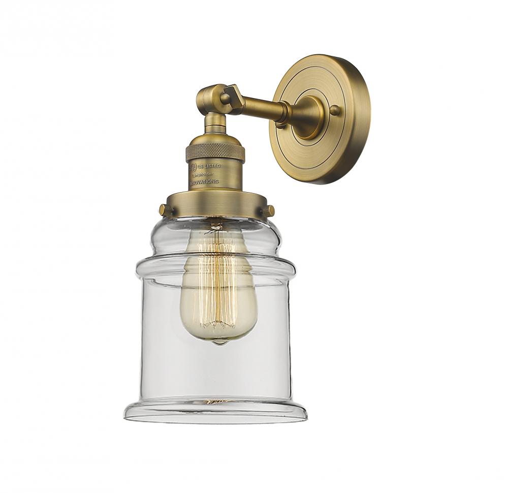 Canton - 1 Light - 7 inch - Brushed Brass - Sconce