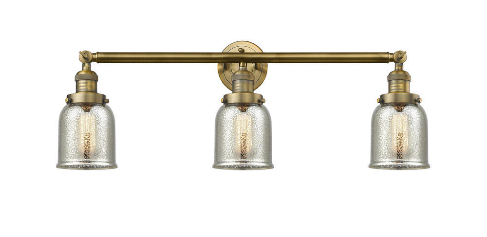 Bell - 3 Light - 30 inch - Brushed Brass - Bath Vanity Light