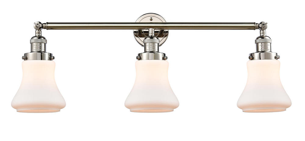 Bellmont - 3 Light - 30 inch - Polished Nickel - Bath Vanity Light