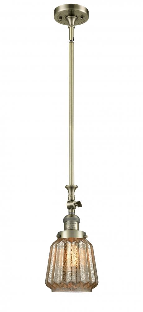 Chatham - 1 Light - 7 inch - Antique Brass - Stem Hung - Mini Pendant