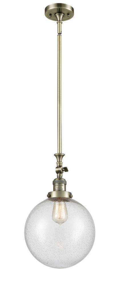 Beacon - 1 Light - 10 inch - Antique Brass - Stem Hung - Mini Pendant