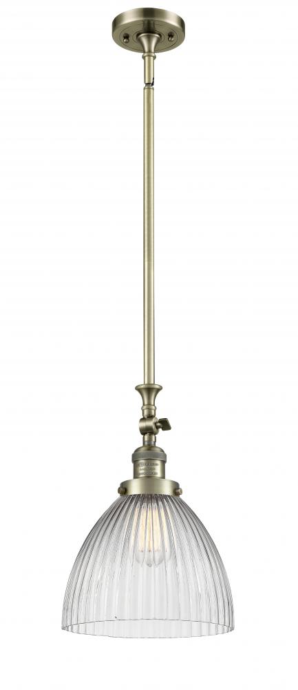 Seneca Falls - 1 Light - 10 inch - Antique Brass - Stem Hung - Mini Pendant