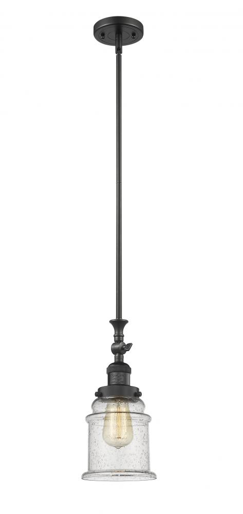 Canton - 1 Light - 6 inch - Matte Black - Stem Hung - Mini Pendant