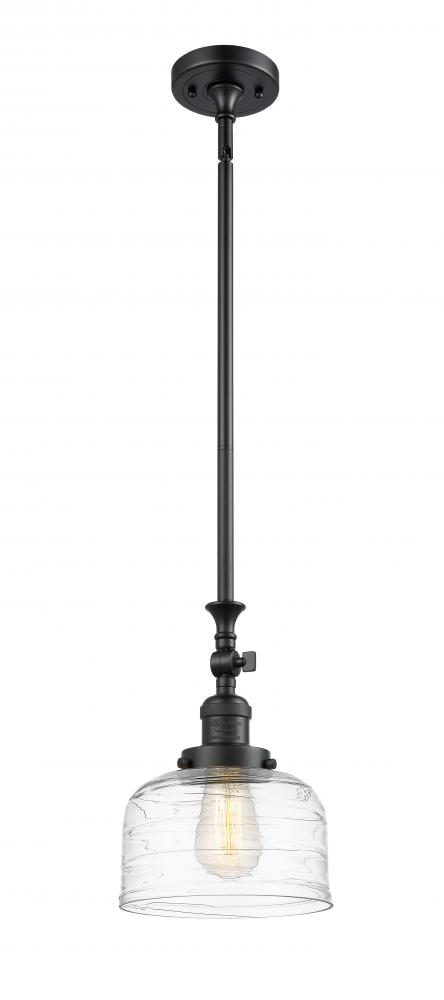 Bell - 1 Light - 8 inch - Matte Black - Stem Hung - Mini Pendant