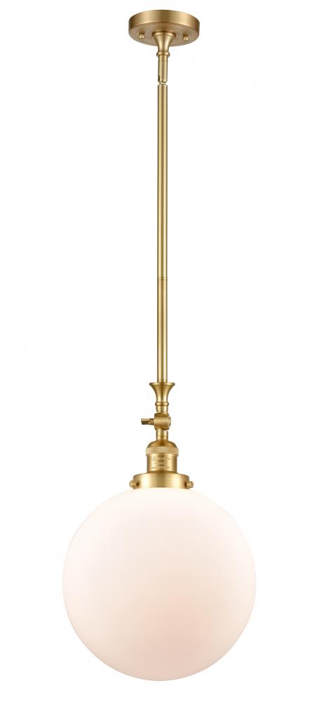 Beacon - 1 Light - 12 inch - Satin Gold - Stem Hung - Mini Pendant