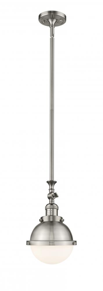 Hampden - 1 Light - 7 inch - Brushed Satin Nickel - Stem Hung - Mini Pendant