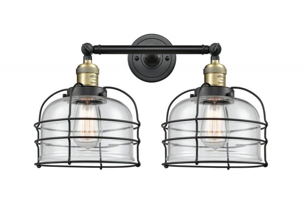 Bell Cage - 2 Light - 19 inch - Black Antique Brass - Bath Vanity Light