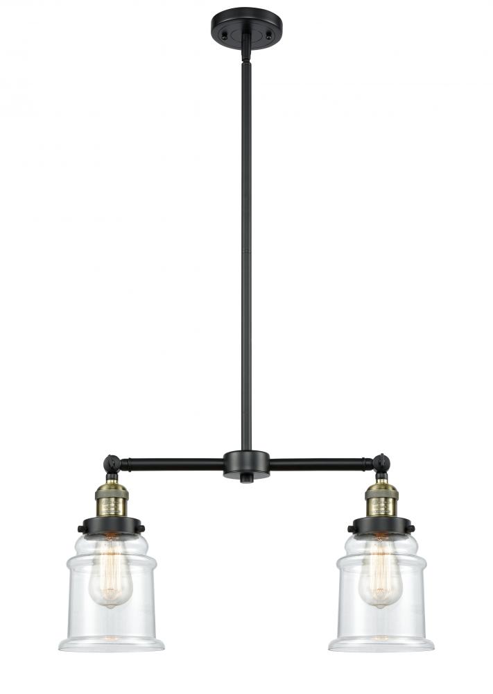 Canton - 2 Light - 21 inch - Black Antique Brass - Stem Hung - Island Light