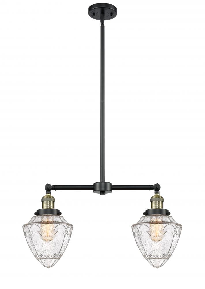 Bullet - 2 Light - 24 inch - Black Antique Brass - Stem Hung - Island Light