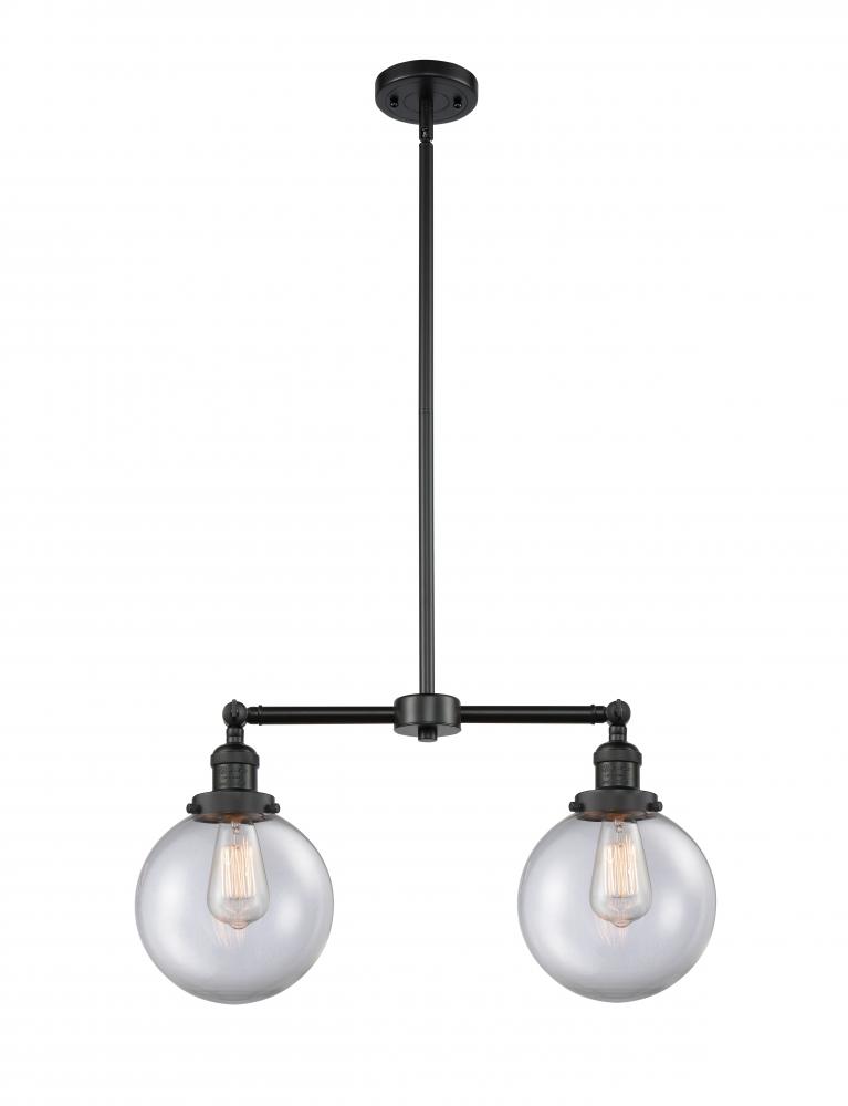 Beacon - 2 Light - 25 inch - Matte Black - Stem Hung - Island Light