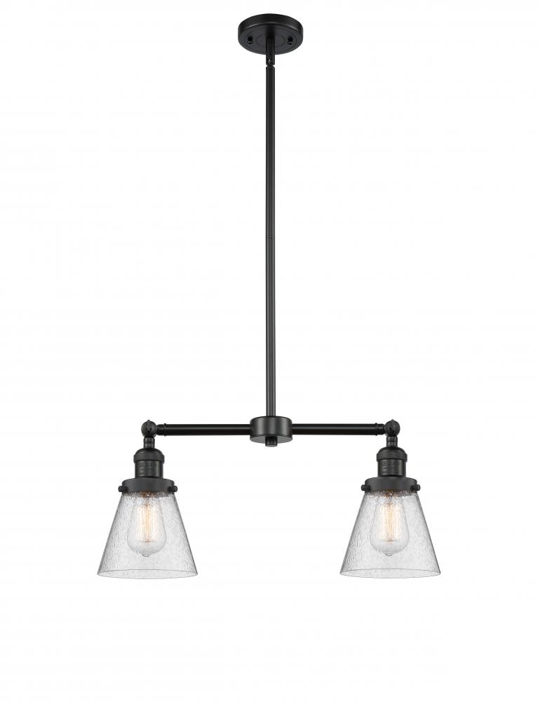 Cone - 2 Light - 21 inch - Matte Black - Stem Hung - Island Light