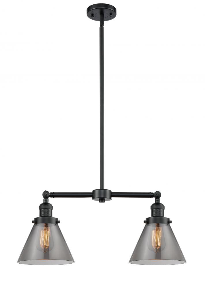 Cone - 2 Light - 21 inch - Oil Rubbed Bronze - Stem Hung - Island Light