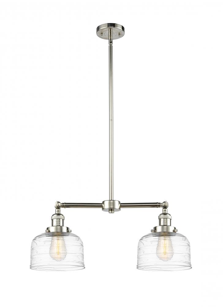 Bell - 2 Light - 21 inch - Polished Nickel - Stem Hung - Island Light