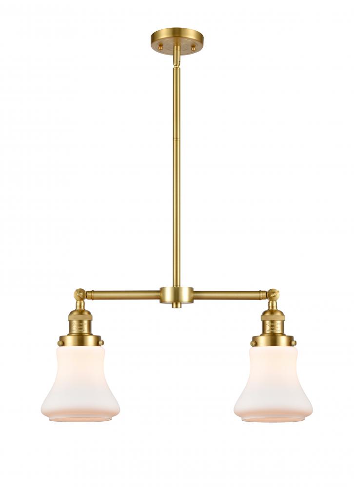 Bellmont - 2 Light - 21 inch - Satin Gold - Stem Hung - Island Light