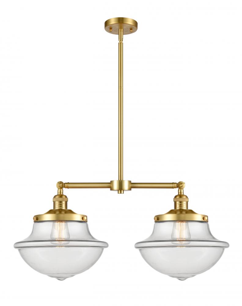 Oxford - 2 Light - 25 inch - Satin Gold - Stem Hung - Island Light