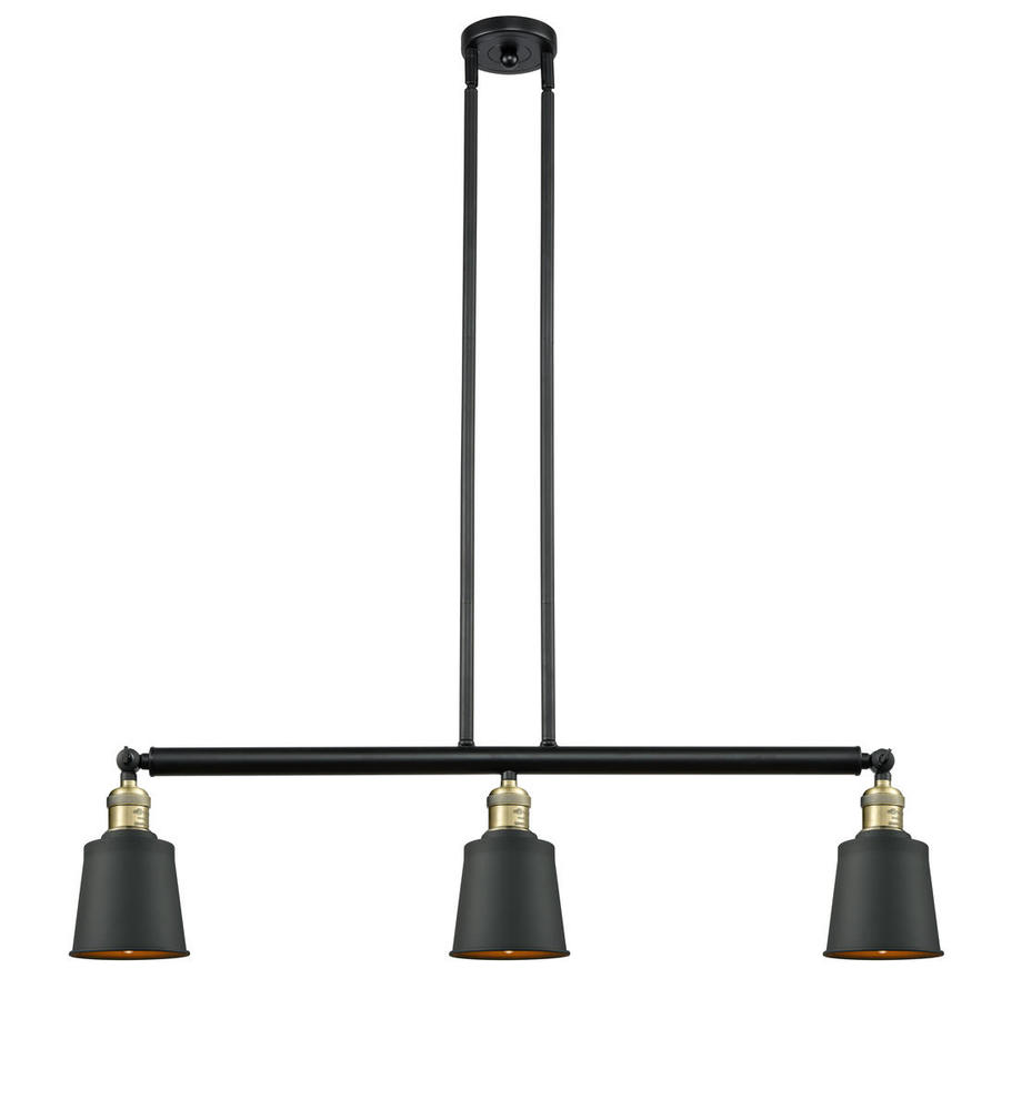 Addison - 3 Light - 38 inch - Black Antique Brass - Stem Hung - Island Light