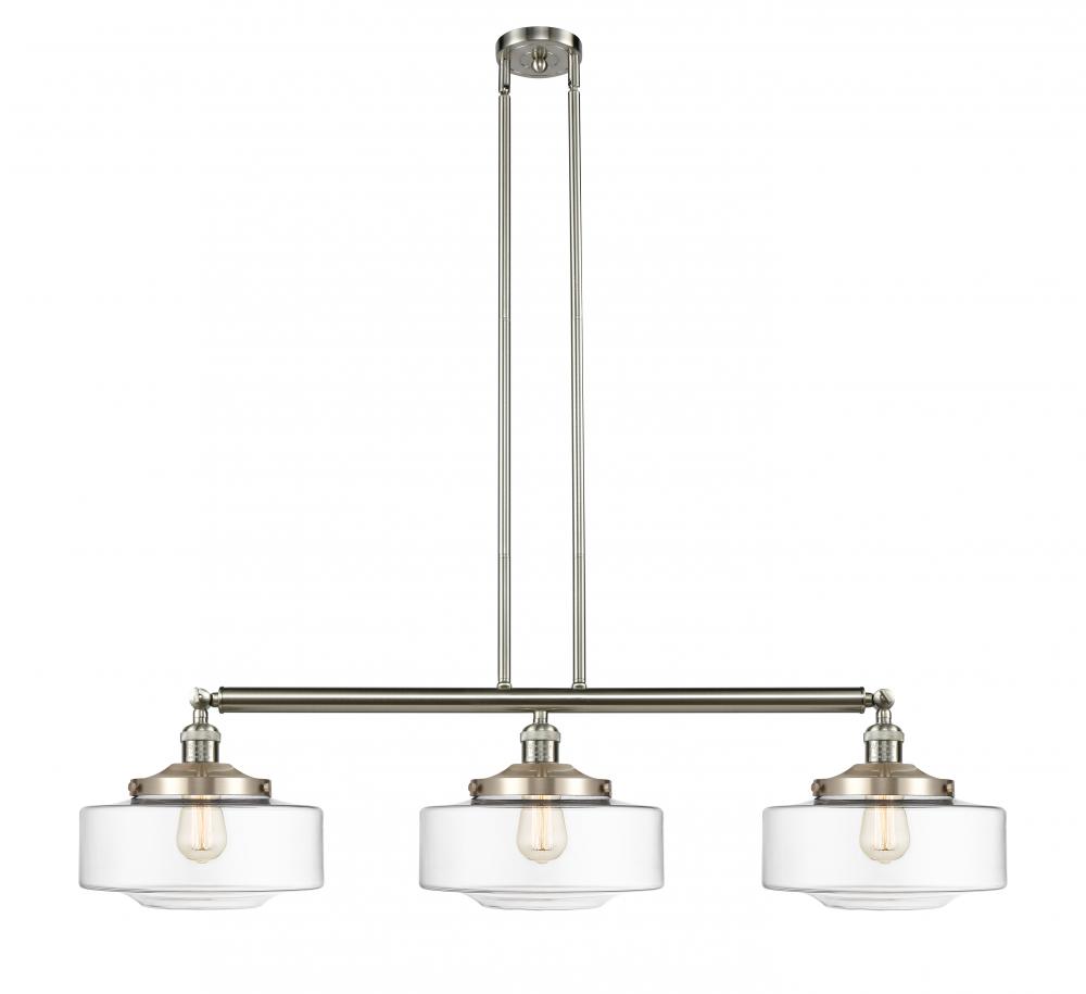 Bridgeton - 3 Light - 44 inch - Brushed Satin Nickel - Stem Hung - Island Light