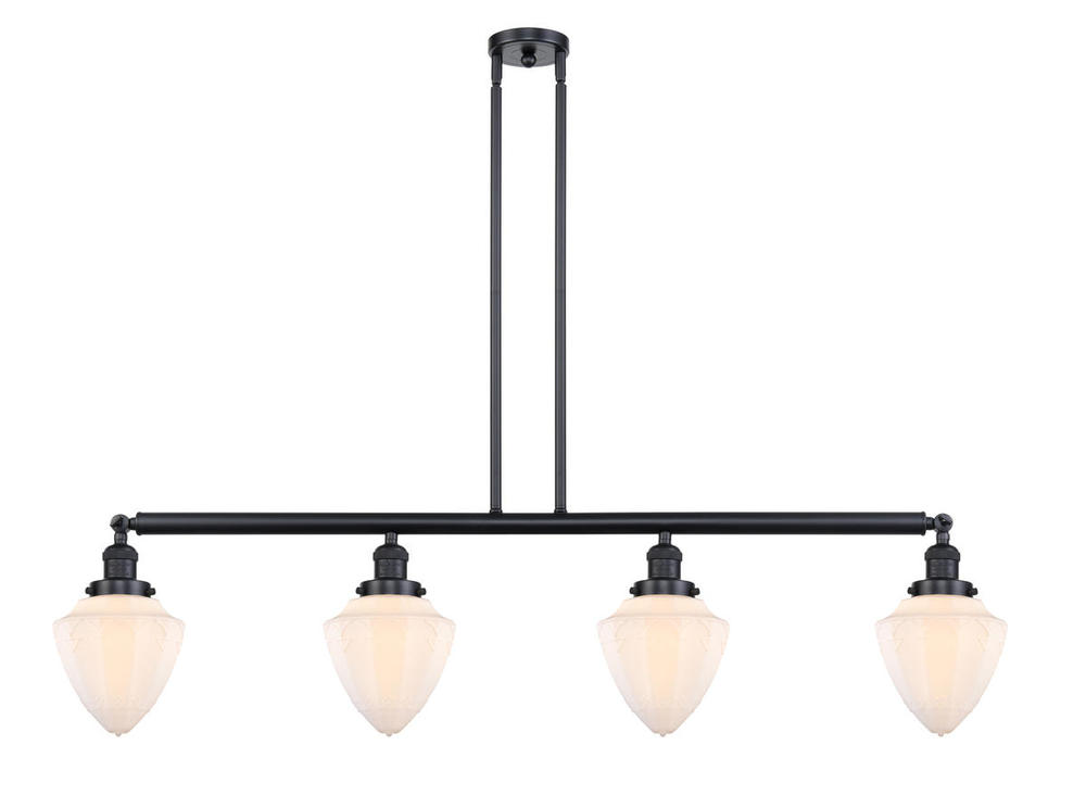 Bullet - 4 Light - 50 inch - Matte Black - Stem Hung - Island Light