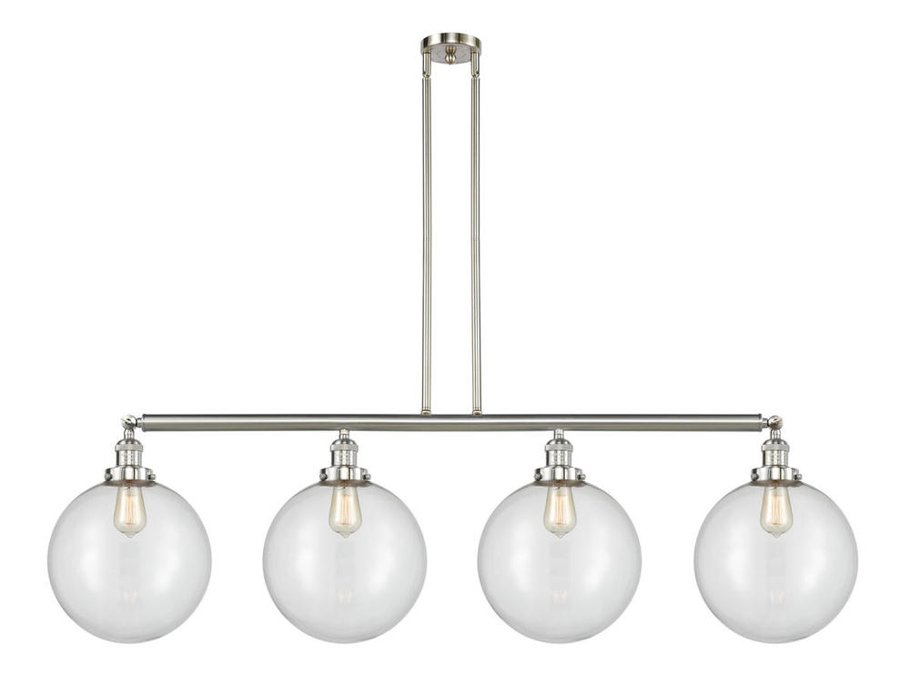 Beacon - 4 Light - 56 inch - Brushed Satin Nickel - Stem Hung - Island Light