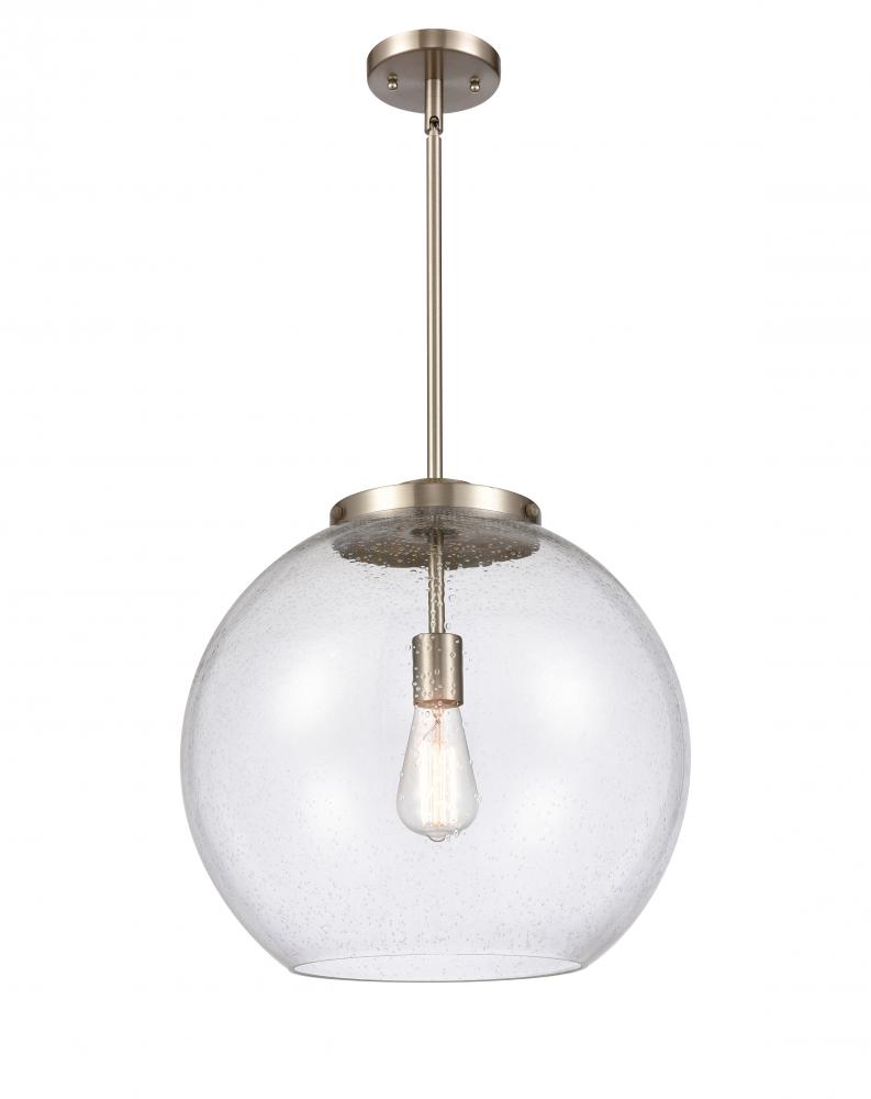 Athens - 1 Light - 16 inch - Brushed Satin Nickel - Cord hung - Pendant