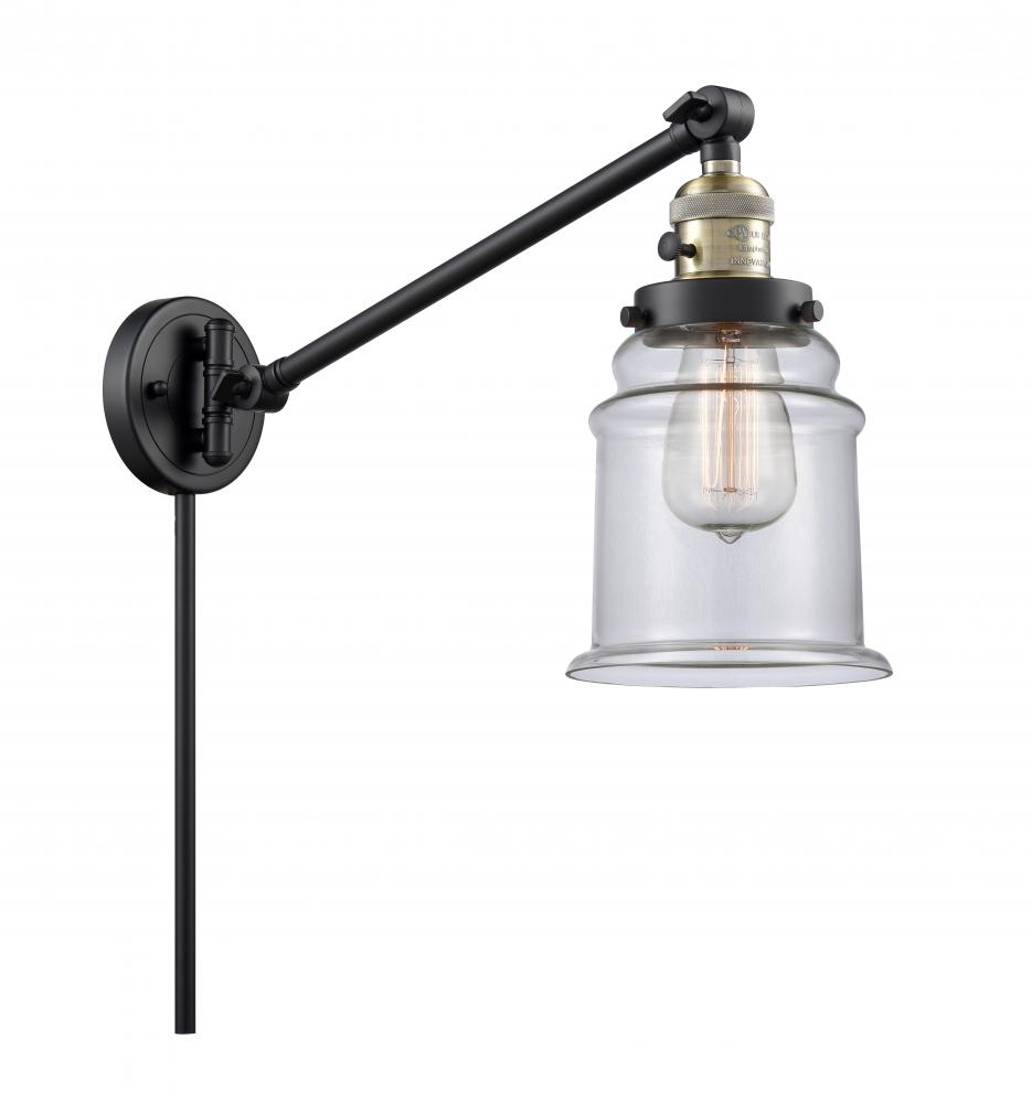 Canton - 1 Light - 8 inch - Black Antique Brass - Swing Arm