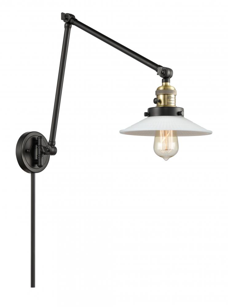 Halophane - 1 Light - 9 inch - Black Antique Brass - Swing Arm