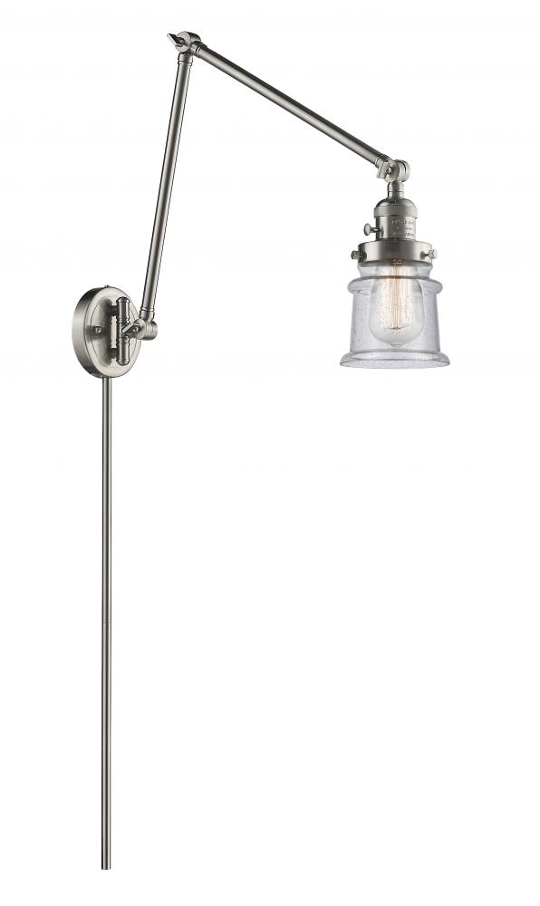 Canton - 1 Light - 8 inch - Brushed Satin Nickel - Swing Arm