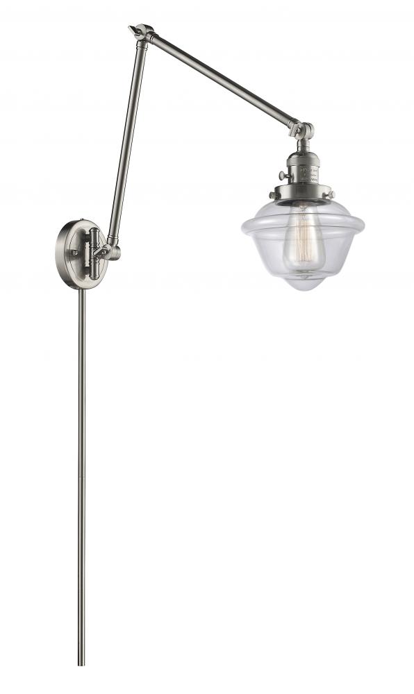 Oxford - 1 Light - 8 inch - Brushed Satin Nickel - Swing Arm