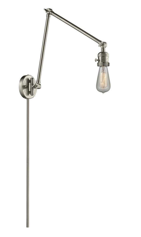 Bare Bulb - 1 Light - 5 inch - Brushed Satin Nickel - Swing Arm