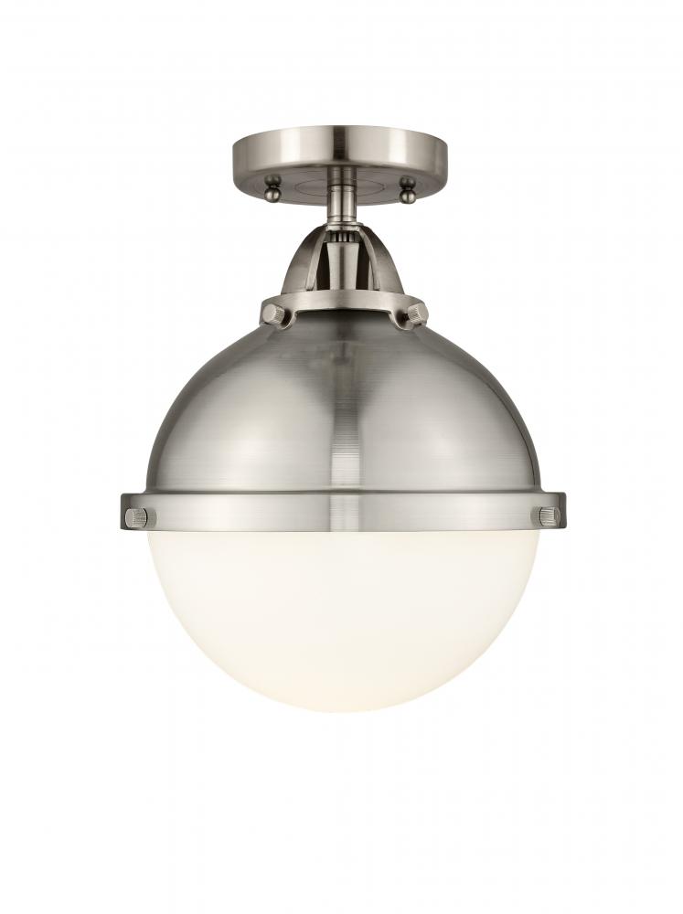 Hampden - 1 Light - 9 inch - Brushed Satin Nickel - Semi-Flush Mount