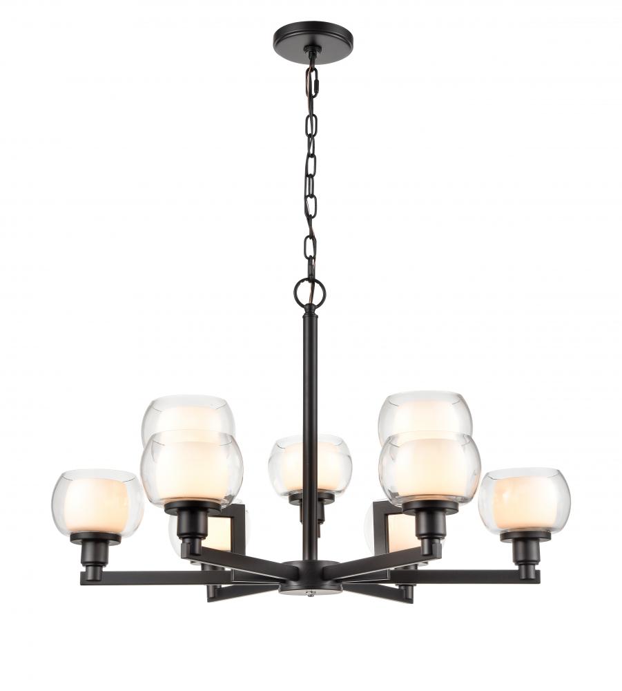 Cairo - 9 Light - 30 inch - Black - Chain Hung - Chandelier