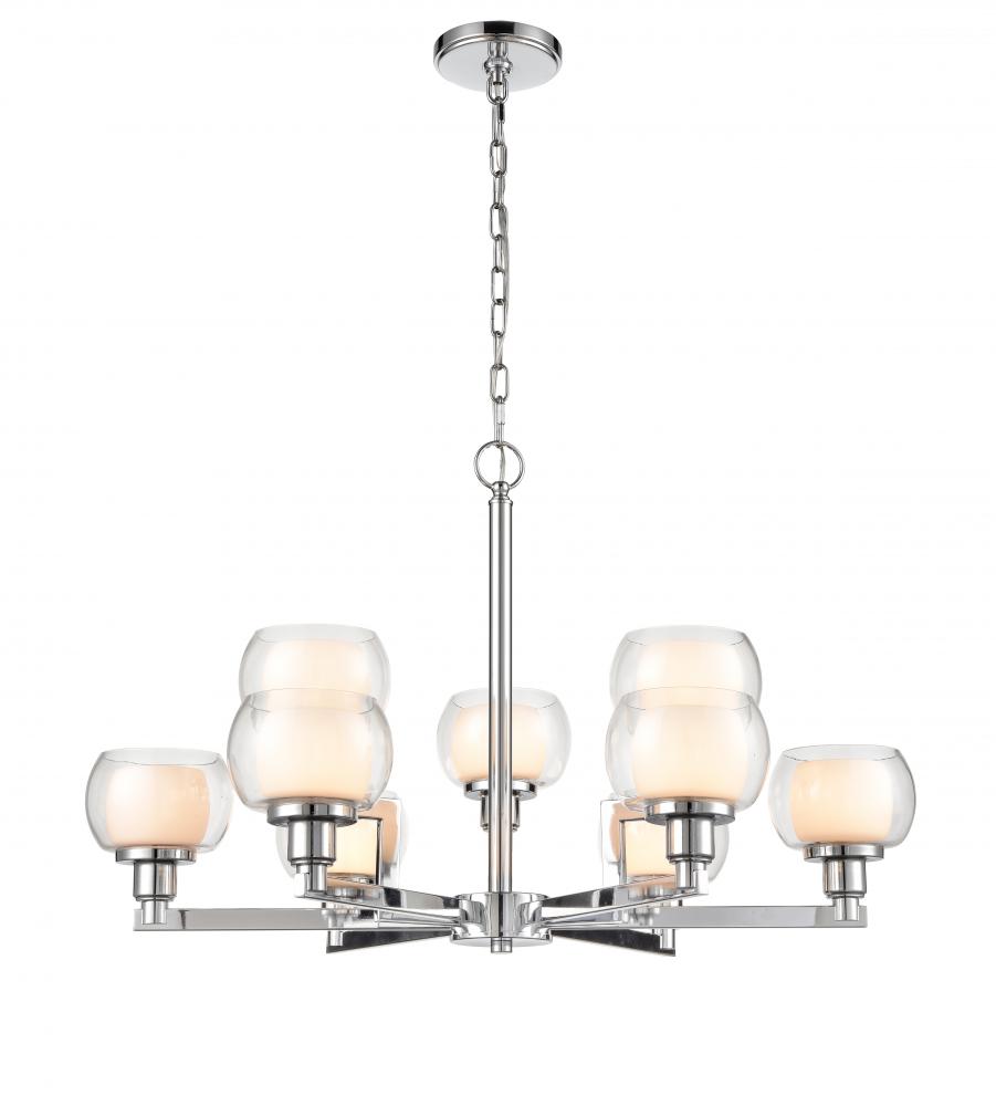 Cairo - 9 Light - 30 inch - Polished Chrome - Chain Hung - Chandelier