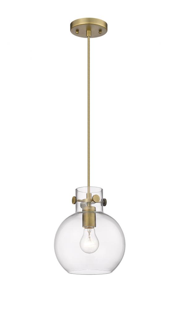 Newton Sphere - 1 Light - 8 inch - Brushed Brass - Cord hung - Pendant
