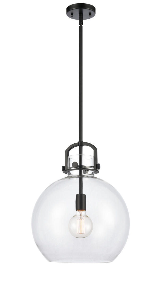 Newton Sphere - 1 Light - 14 inch - Matte Black - Cord hung - Pendant