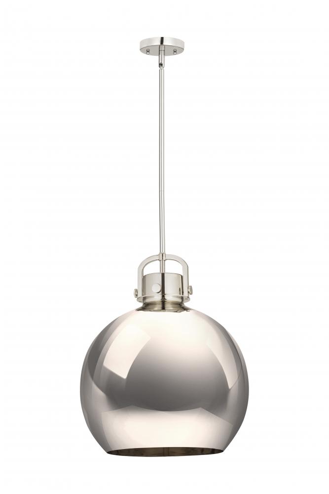 Newton Sphere - 1 Light - 16 inch - Polished Nickel - Pendant