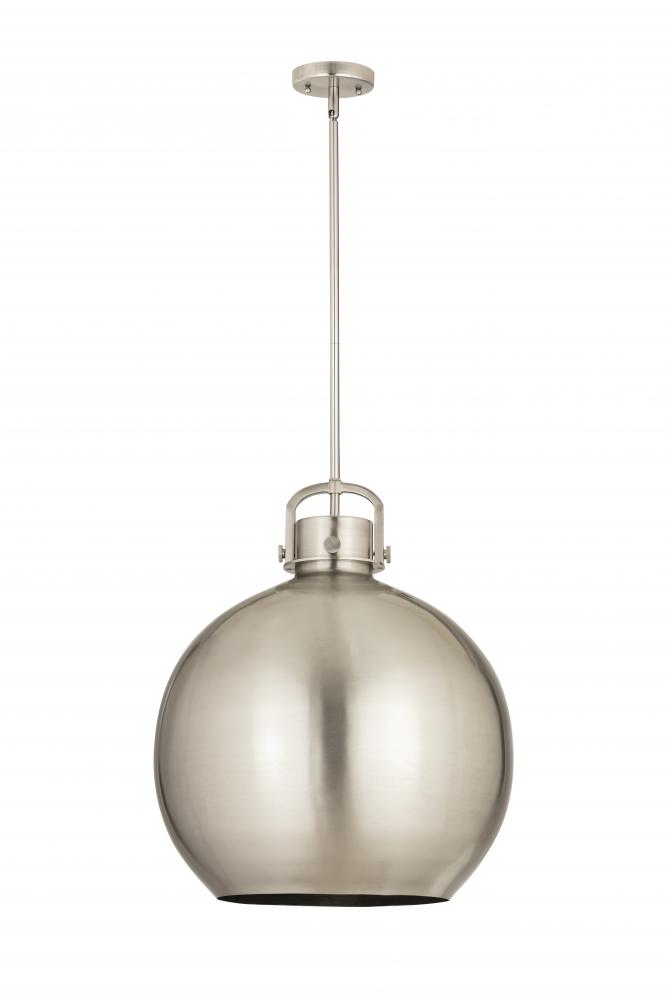 Newton Sphere - 1 Light - 18 inch - Satin Nickel - Pendant