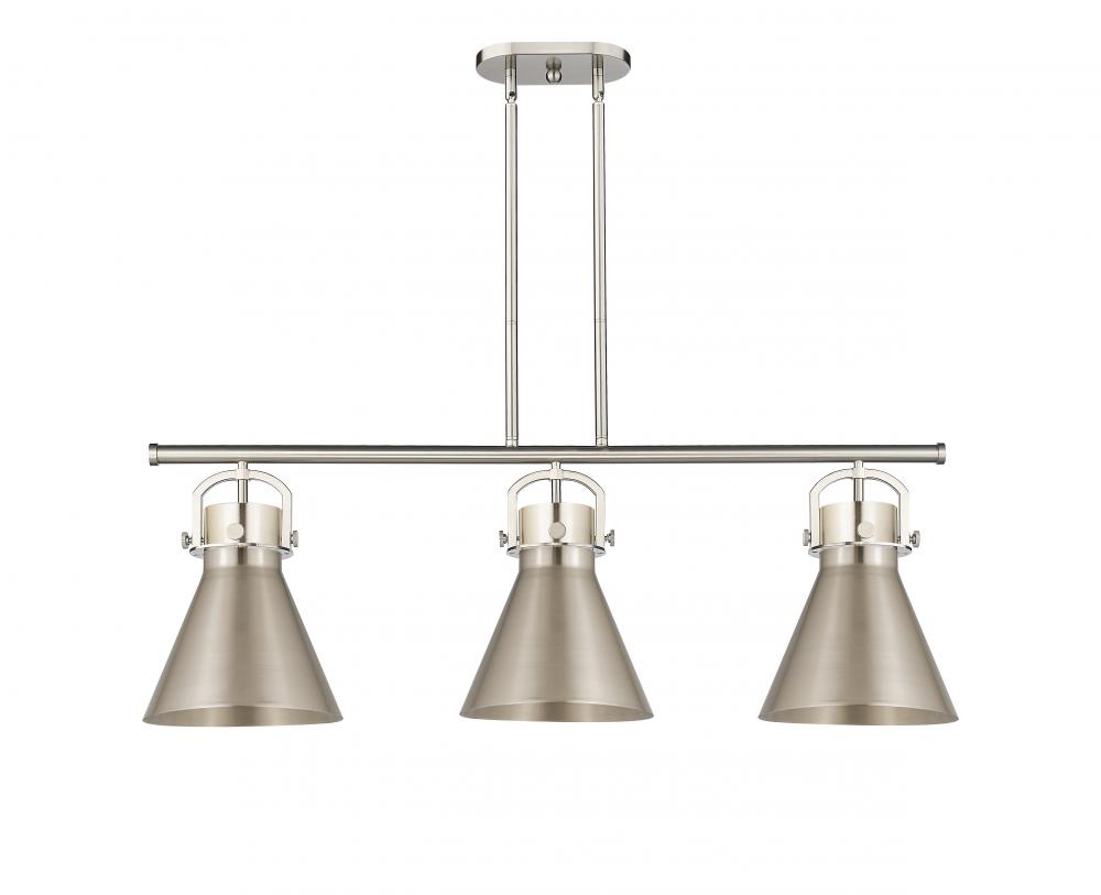 Newton Cone - 3 Light - 42 inch - Satin Nickel - Island Light