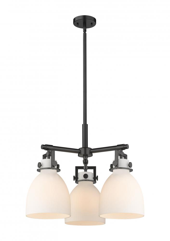 Newton Bell - 3 Light - 21 inch - Matte Black - Pendant