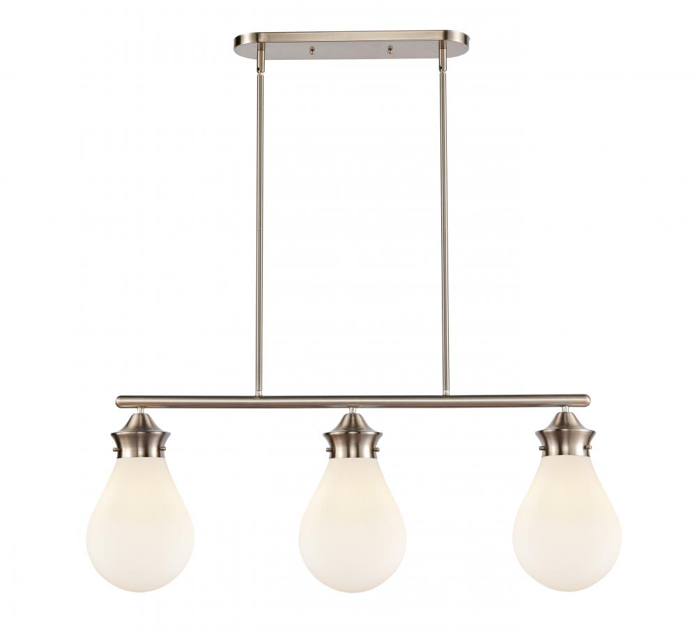 Genesis - 3 Light - 39 inch - Satin Nickel - Cord hung - Island Light