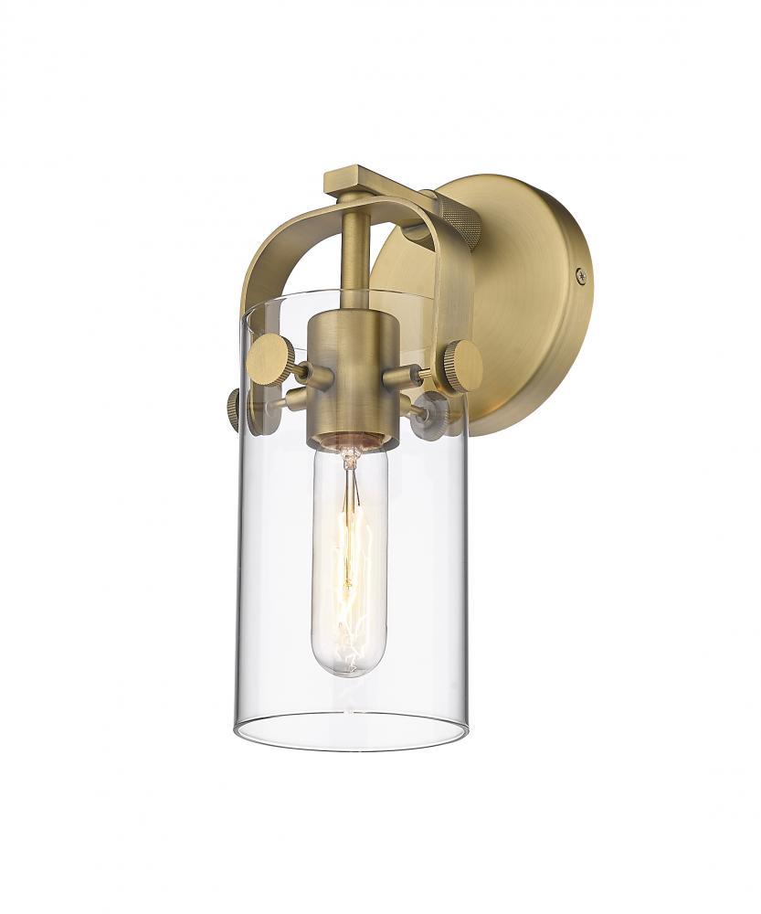 Pilaster II Cylinder - 1 Light - 5 inch - Brushed Brass - Sconce