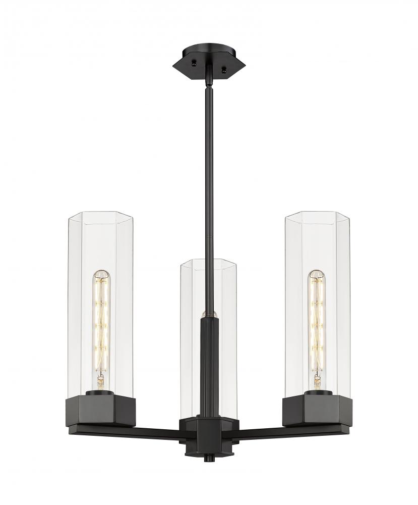 Claverack - 3 Light - 22 inch - Matte Black - Pendant