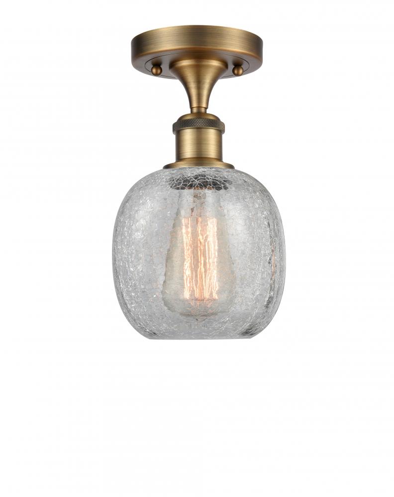 Belfast - 1 Light - 6 inch - Brushed Brass - Semi-Flush Mount