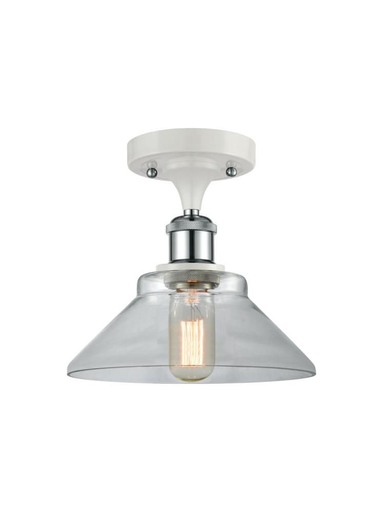 Orwell - 1 Light - 8 inch - White Polished Chrome - Semi-Flush Mount