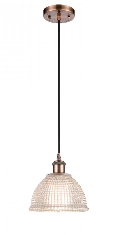 Arietta - 1 Light - 8 inch - Antique Copper - Cord hung - Mini Pendant